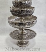 تصویر سرویس پذیرایی مسی گلدیس با آبکاری کروم 