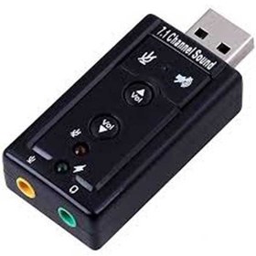 تصویر کارت صدا USB اکسترنال 7.1 کانال 7.1 channel external USB sound card