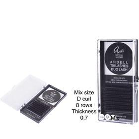 تصویر مژه والیوم میکس سایز مشکی آردل۸ردیفه-۰٫۷ فرD 