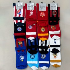 تصویر جوراب ساقدار گلدوزی تیم ها 