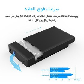 تصویر باکس هارد دیسک اوریکو 3.5 اینچی USB 3.0 مدل 3588US3 Orico 3588US3 3.5 inch USB 3.0 External HDD Enclosure