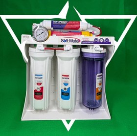 تصویر دستگاه تصفیه آب 6 مرحله ای سافت واتر - اسمز معکوس 75گالن 