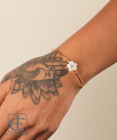 تصویر بنگل استیل طلایی ROSE کد 433 