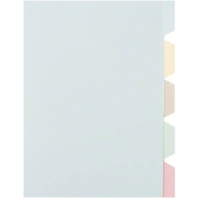 تصویر دیوایدر مقوایی سایز A4 پنج رنگ 100 برگ بدون نقطه اعلا 