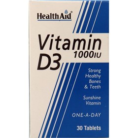 تصویر قرص ویتامین د 3 1000 واحد 30 عدد هلث اید Health Aid Vitamin D3 1000IU Tabs