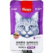 تصویر پوچ گربه ونپی طعم مرغ و سبزیجات وزن ۸۰ گرم 