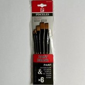 تصویر ست قلم مو سر تخت ۶ عددی پارس آرت کد 5010 