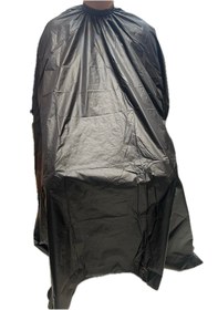 تصویر پیشبند اصلاح شمعی مشکی دو رو یقه کش قلاب 