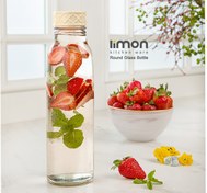 تصویر بطری آب گرد لیمون 