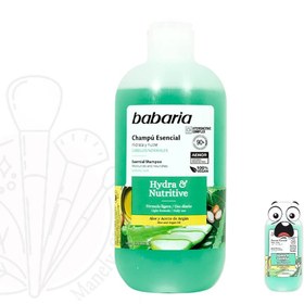 تصویر شامپو تقویتی و آبرسان مو باباریا (اصل اسپانیا) مناسب انواع مو تاریخ جدید Babaria Hydra & Nutritive Essential Shampoo 