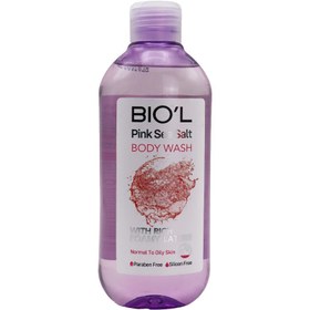 تصویر شامپو بدن مرطوب كننده بيول حاوی عصاره نمک دريا 400 میلی لیتر Biol Pink Sea Salt Body Wash 400 ml