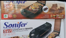 تصویر وافل ساز پنج کاره سونیفر sonifer sandwich maker 5 in 1 دونات ساندویچ گریل مدلSF-6121 