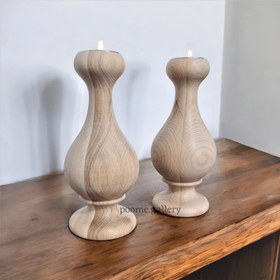 تصویر جاشمعی چوبی کد 104 