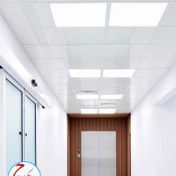 تصویر تایل سقفی PVC مدل سفید ساده 
