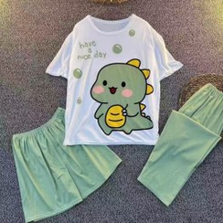 تصویر ست سه تیکه راحتی زنانه ladies 3pcs set home clothing