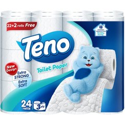 تصویر دستمال توالت تنو مدل کلاسیک بسته 24 عددی 