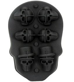 تصویر قالب Skull یخ 3D مشکی برند generic 3D Ice Cube Skull Mould Black