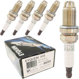 تصویر شمع خودرو اکیوم مدل RFC58LZ3EX پایه کوتاه سه پلاتین 