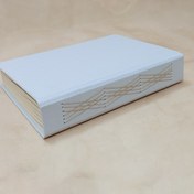 تصویر بولت ژورنال، اسکرپ بوک و دفتر طراحی دست ساز A5 – به رنگ آسمان 