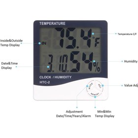 تصویر رطوبت سنج و دماسنج دیجیتال HTC-2 Digital hygrometer and thermometer HTC-2