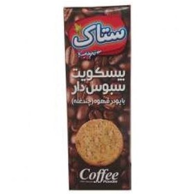 تصویر بیسکوییت سبوس دار چند غله قهوه ستاک - 300 گرم 