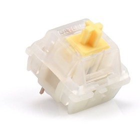 تصویر سوئیچ مکانیکال (لوب شده) - Gateron Milky Yellow Cap Switch 