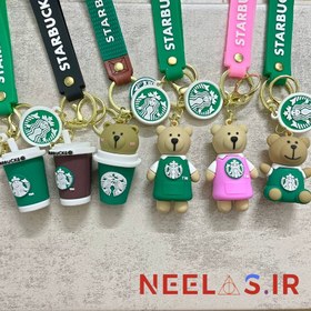 تصویر جاکلیدی استارباکس طرح لیوان کد Starbucks silicone key chain