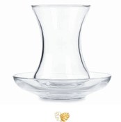 تصویر استکان کمرباریک و نعلبکی – مدل وفا (ست 6 تایی-12 پارچه) 