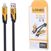 تصویر کابل شارژ چندکاره فست شارژ 65 وات الدینیو highcopy طول 1 متر 