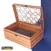 تصویر جعبه کادو چوبی مدل اسلیمی | B-10 