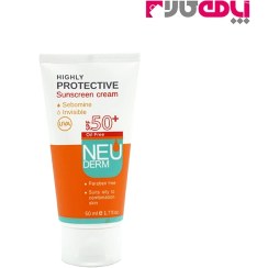 تصویر ضد آفتاب رنگی بژ SPF50 نئودرم 