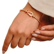 تصویر دستبند النگویی نگین دار YSX 