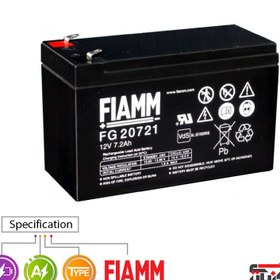 تصویر باتری یو پی اس 12 ولت 7.2 آمپر فیام ا FIAMM FG20722 VRLA Battery FIAMM FG20722 VRLA Battery