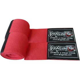 تصویر تجهیزات بوکس قرمز Boxing Bandage Kick Muay Thai Elastic 3.5 متر 83811 دو برابر Dragondo 