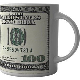 تصویر ماگ چاپلینو طرح دلار آمریکا مخصوص تریدر – M106 Chaplino mug US dollar design for traders