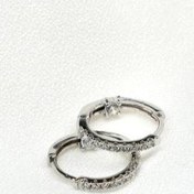 تصویر گوشواره حلقه ای نگین دار ژوپینگ 