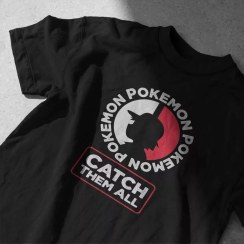 تصویر تیشرت انیمه پوکمون Catch Them All Retro همه را بگیر 