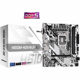 تصویر مادربورد ازراک مدل H610M-HDV/M.2 ظرفیت DDR5 سوکت LGA1700 