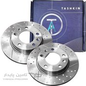 تصویر دیسک ترمز دنا پلاس توربو چرخ عقب اسپرت پلاس (رنگی) - تاشکین 