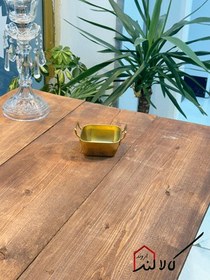 تصویر ظرف مربع کوچک استیل طلایی 