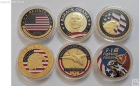 تصویر مجموعه سکه های رنگی یادبودی آمریکا ا قطر سکه ها 40 میلیمتر - همراه با کپسول قطر سکه ها 40 میلیمتر - همراه با کپسول