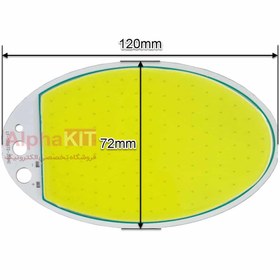 تصویر چیپ ال ای دی COB پروژکتوری 60 وات 12 ولت سفید مهتابی بیضی بدون نیاز به هیت سینک 
