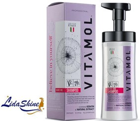 تصویر شامپو بدون سولفات ویتامول مخصوص موهای فر (جعبه دار) ۳۰۰ میلی‌لیتر | Vitamol sulfate-free shampoo for curly hair (boxed) 300 ml 