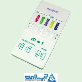 تصویر کیت تست ۱۰ کاره اعتیاد Multi Drug 10 Test روژان 