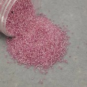 تصویر منجوق گرد صورتی روشن شیشه ای (15 گرم) 