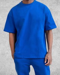 تصویر تیشرت مردانه ماکان مدل باکسی رنگ مشکی سایز L 