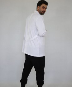 تصویر روپوش پزشکی مردانه سفید 