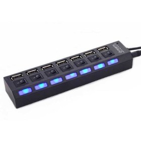 تصویر هاب کلید دار ROHS 7Port USB2.0 ROHS 7Port USB2.0 Hub