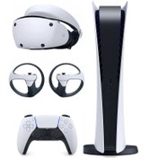 تصویر باندل کنسول بازی playstation 5 digital به همراه + عینک واقعیت مجازی Playstation VR2 (سری 12 جدید آسیا) 