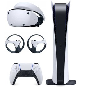 تصویر باندل کنسول بازی playstation 5 digital سری 12 به همراه + عینک واقعیت مجازی Playstation VR2 